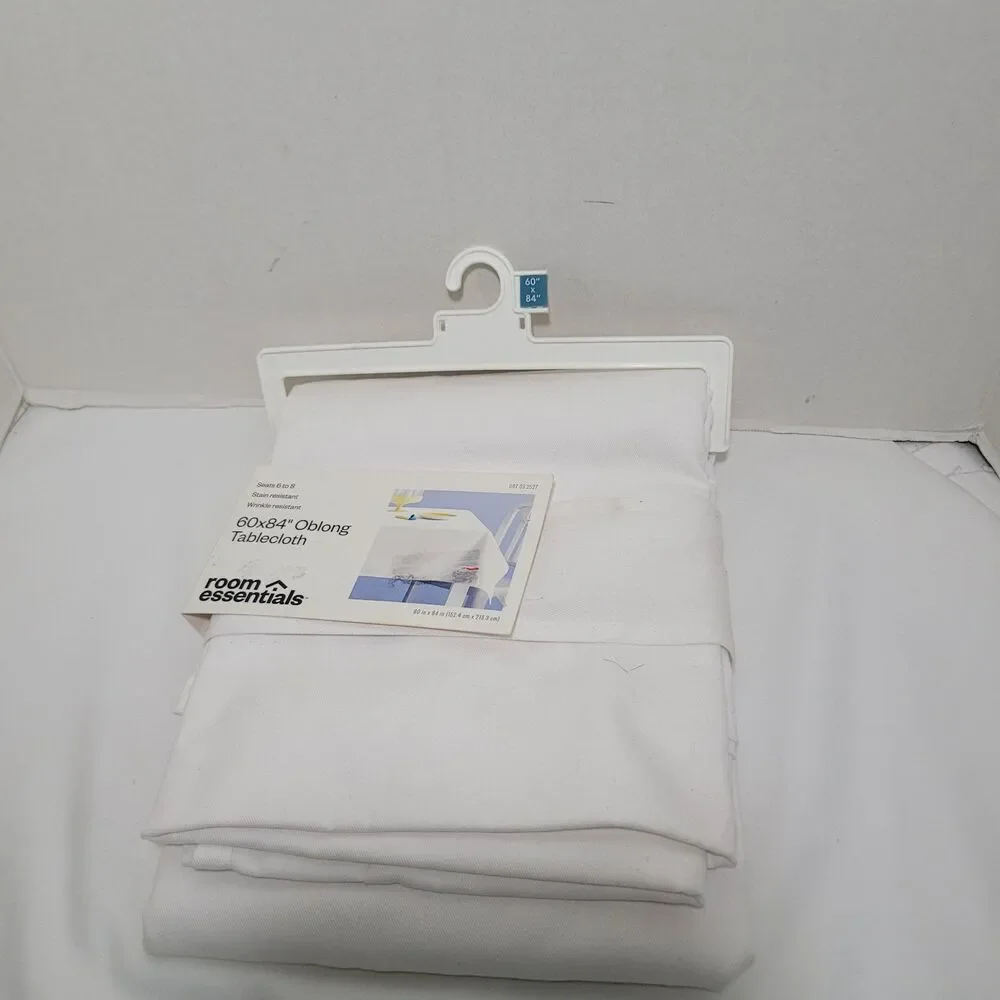 Room Essentials Target White Oblong Tablecloth 60